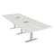 Skutchi Designs 45 in W, 120 in L, 29 in H, Engineered Wood Top, White HAR-REC-48x119-T-ELEC-WHCYPRESS - alternate 1